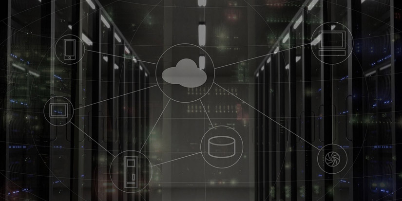 Illustration of cloud security of network servers
